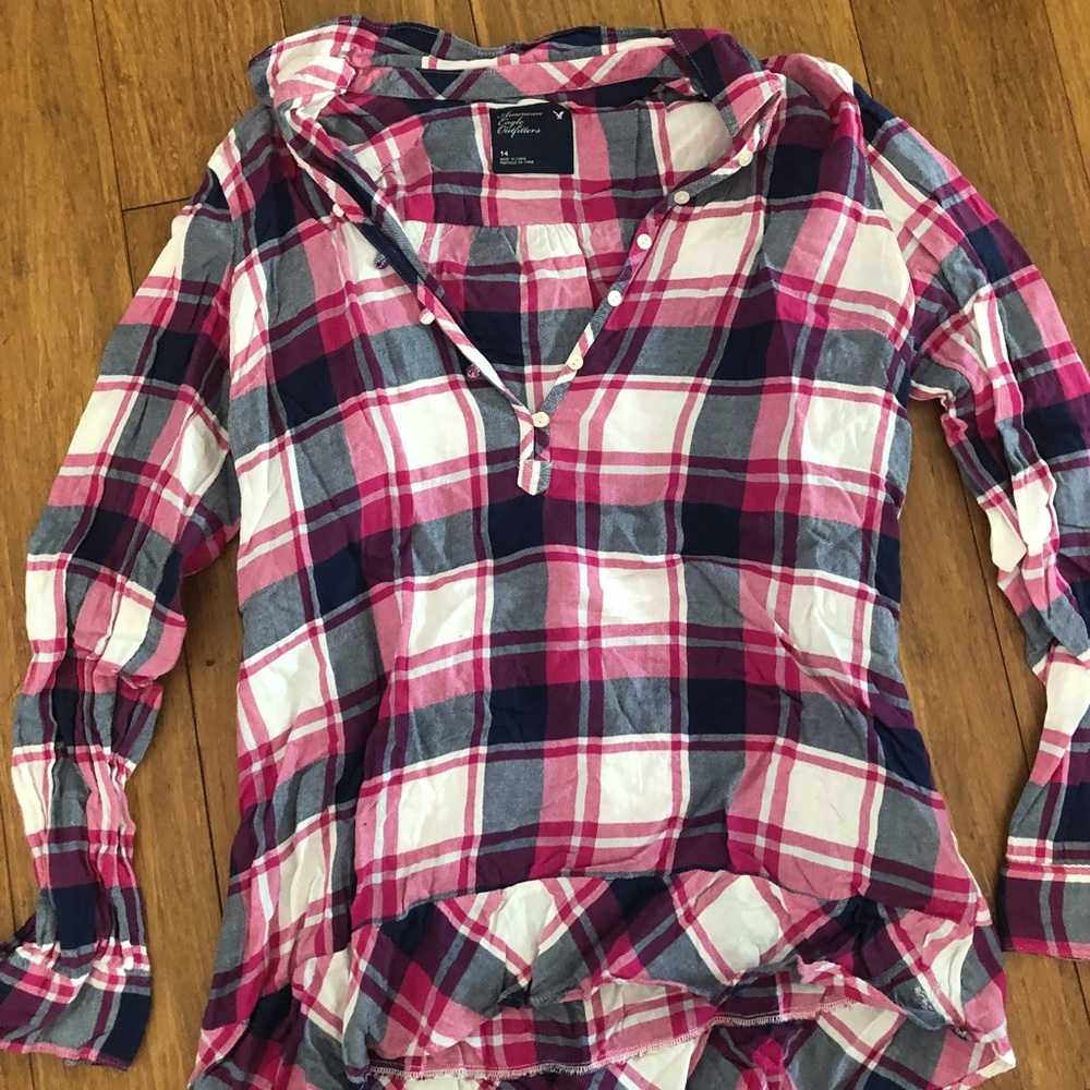 Long sleeve flannel top